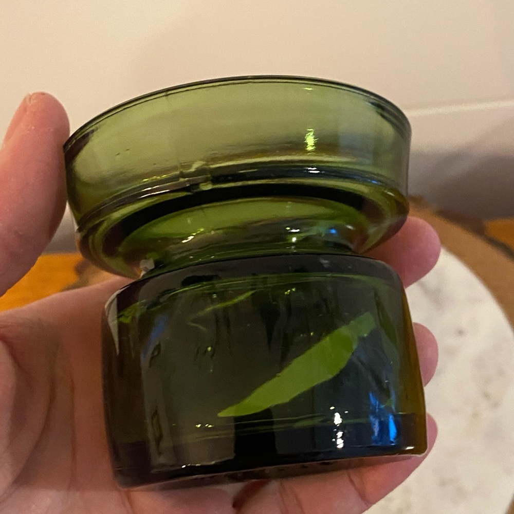 Vintage Jens Quistgaard Dansk Designs Green Glass Votive Tea light Candle Holder - Picture 9 of 12